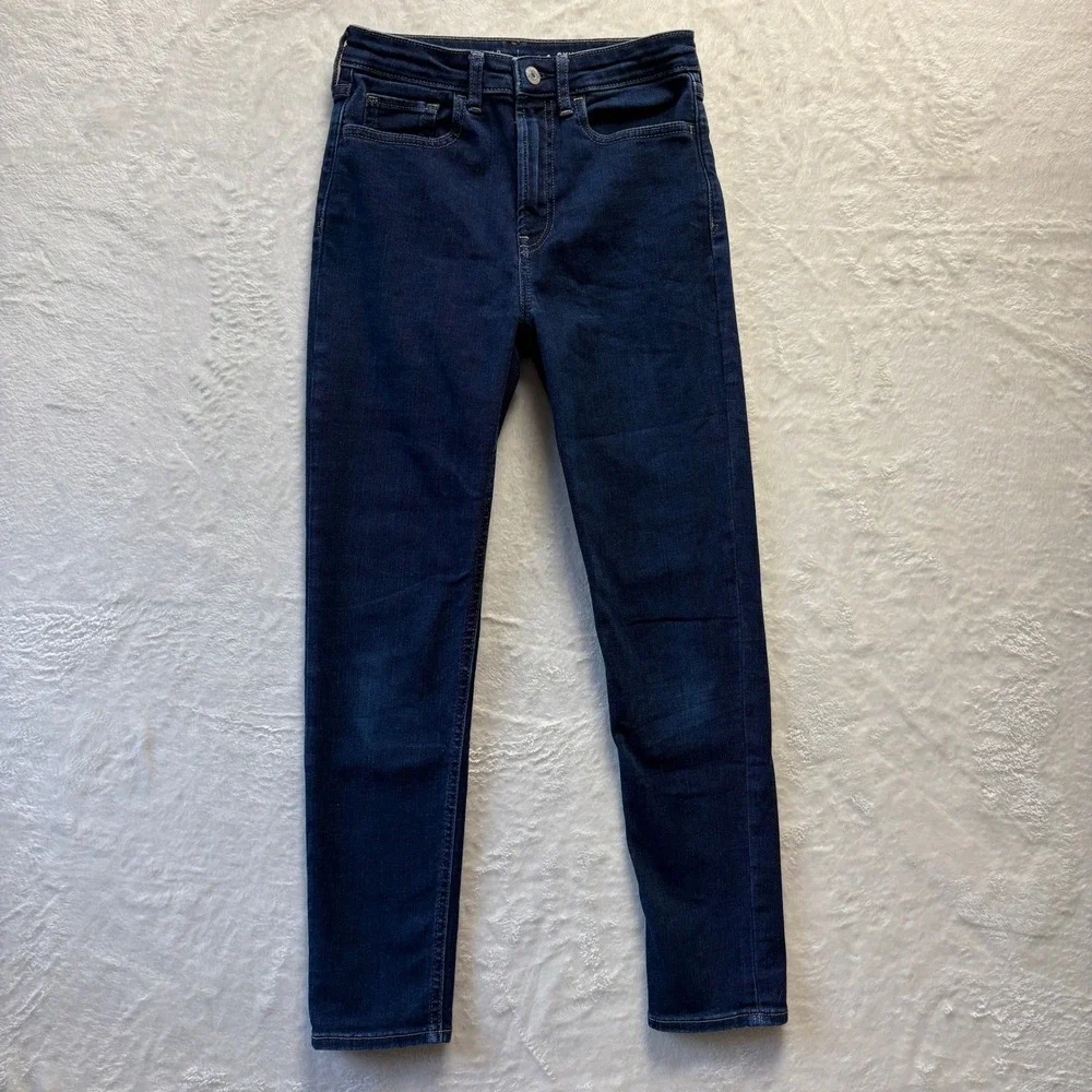 Gap Teen Jeans Girls Sz 14 Sky High Skinny Ankle Dark Wash Stretch Denim‎